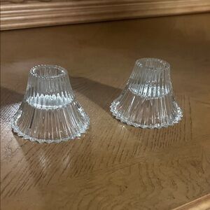 Elegant Glass Candle Holders
